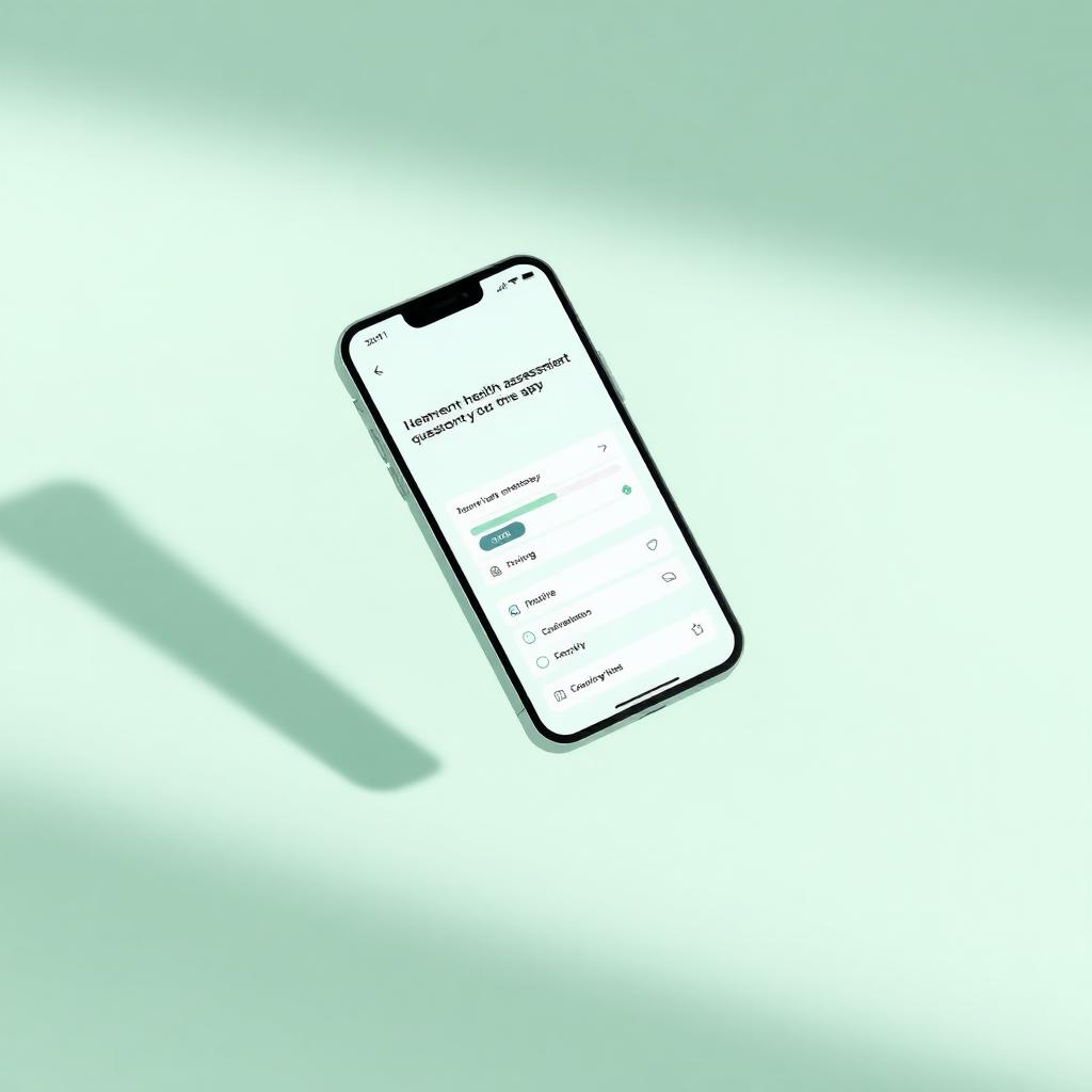 Assessment questionnaire on a phone